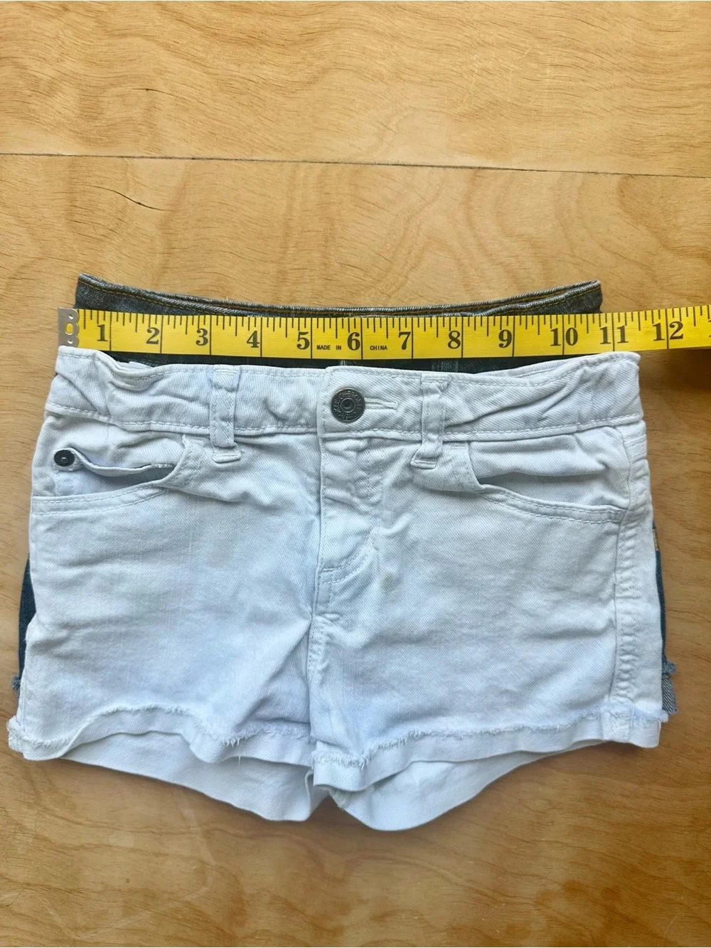 Girls Shorts Bundle 2pc Justice Denim + Cherokee White Shorts Size 6/6X